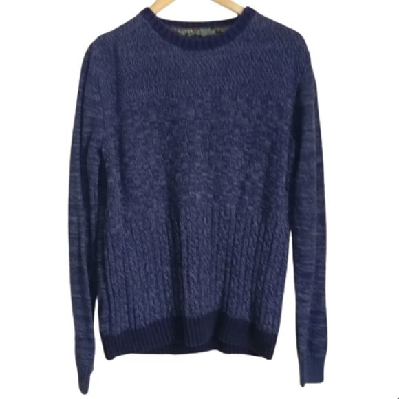Urban Outfitters Other - Men URBAN OUTFITTERS / KOTO Blue Cable Knit Cotton Crenwneck Sweater Size Medium